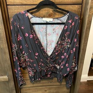 Lovestitch black floral blouse